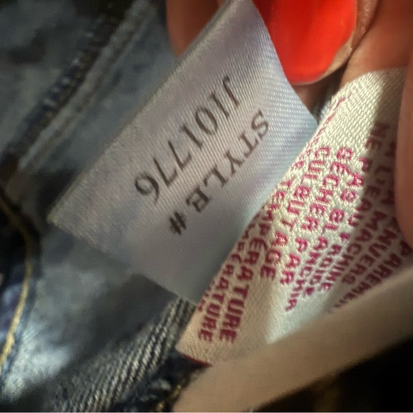 YMI Blue Distressed Jean Jacket, Size M - Picture 7 of 7